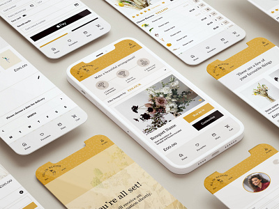 Flower App app design product design ui ux ux design