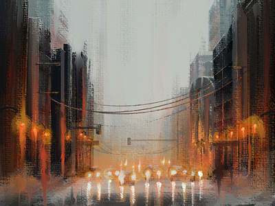 Boiler - cover image boiler book cover art crime novel dark art illustration noir painted city rainy city