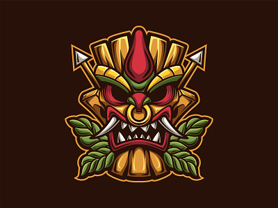 Tiki Mask template