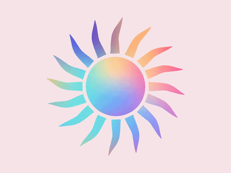 Sun aftereffects animation gif gradient icon motion design rainbow sun logo