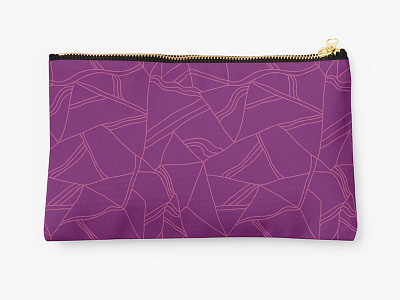 Line Pattern Pouch art design drawing fabric illustration illustrator lines pattern pouch product design purple repeating
