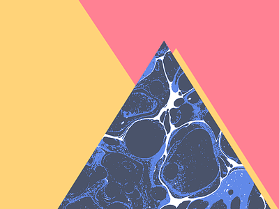 Marbled abstract blue color color block geometric marble pink salmon summer texture triangle yellow