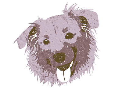 Devo the Dog devo distressed dog drawing illustration puppy purple vector