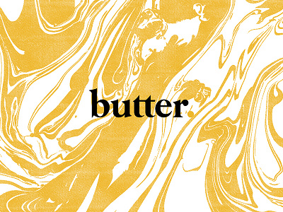 Butter Branding branding butter gold identity liquid logo marble period typeface yellow