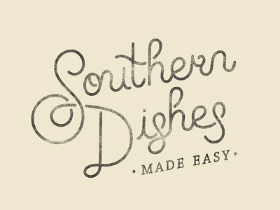 Southern Kitchen food handlettering illustrator lettering script southern texture