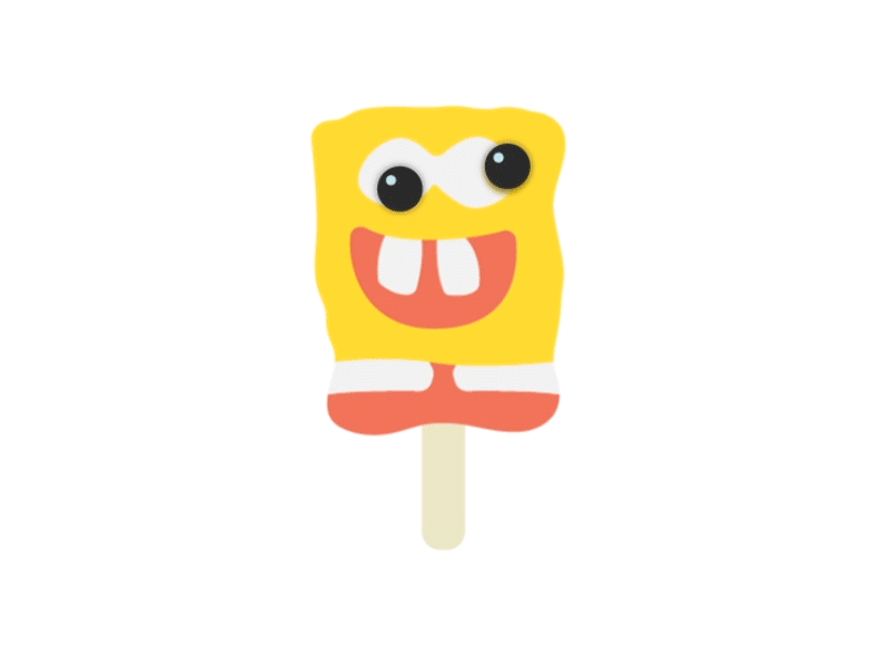 Spongebob Ice Cream after effects gum ball ice cream illustrator liquify melting popsicle spongebob