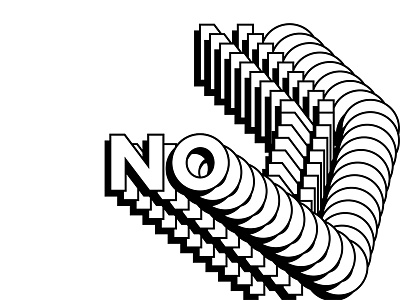 Nononono animation black glitch no repeat type typography white