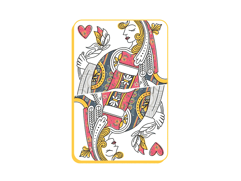 Queen of Hearts after effects animation card heart illustrator internationalwomensday playing card queen women