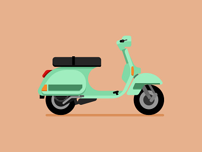 Classic Scooter design flat design flat illustration icon illustration motorbike motorcycle motorcycle art motorcycles scooter