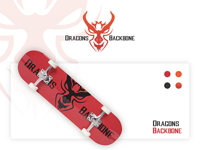 Logo design - Dragons Backbone black brand design branding design designer dragon graphic design graphic designer iconography logo logo design orange red skate skateboard skater