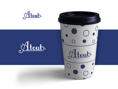 Logo design for Atout - French cafe & Restaurant blue brand design brand identity cafe café design france graphic design lettermark logo logo design logo designer paris restaurant restaurant logo