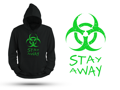 Say Away Apparel Motive apparel apparel design away caution design green hazard hoodie hoodie design motive radioactive shirt stay t shirt tshirt tshirtdesign typography