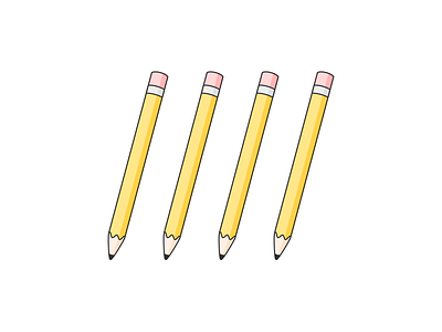 Pencils 2b drawing eraser graphite hb icons illustration pencils strokes