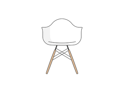 Eames Armchair armchair chair eames illustration