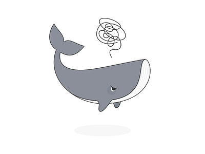 Fuming Whale angry baleine cartoon illustration whale