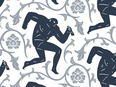 Cleon Peterson cleon peterson homage knife murder pattern reproduction violence
