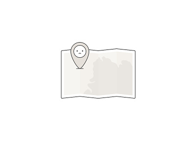 Map illustration empty fail illustration location map not available pin sad screen state