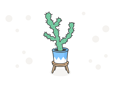 Cactus cactus garden houseplant icon illustration plant pot succulent