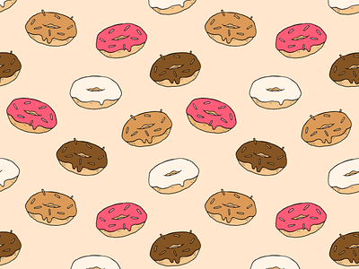 Donuts candies chocolate donut donuts doughnuts pastries pattern repeat sprinkles strawberry