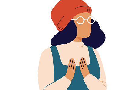 Work in progress... beanie character clapping drawing girl glasses hands illustration sketch sketchapp woman zissou