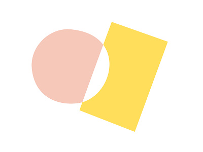 Pink Circle, Yellow Rectangle abstract basic blend modes blocks circle color dodge kazimir malevitch minimal pink rectangle shapes simple yellow
