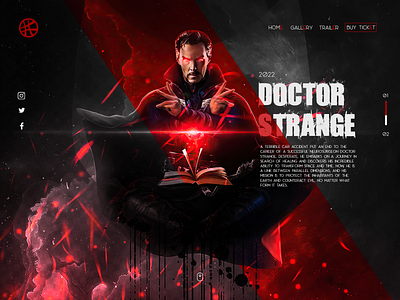 Doctor Strange web design doctor strange graphic design landing page marvel strange ui ux web