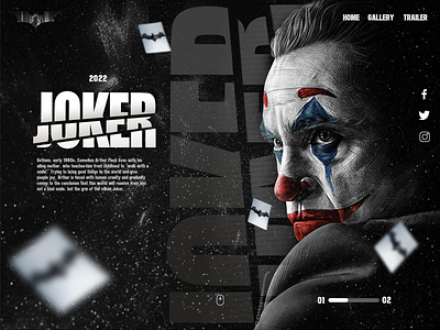 Joker movie web branding dc design graphic design joker landing page photoshop web