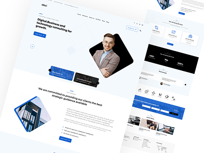 Digital.Business and technology consulting Landing page behance branding design figma graphic design landing page ui ux web web design web site