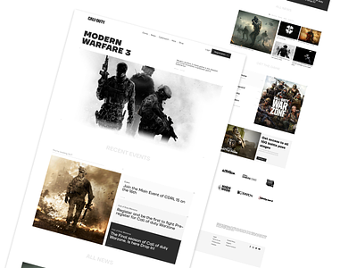 Call of duty redesign call of duty design figma landing page redesign ui ux web web site