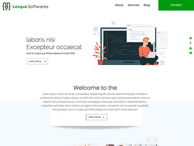 LEAGUE Softwares @brand @photoshop company css3 flat html5 layout logo object responsive software web webdesign website website design