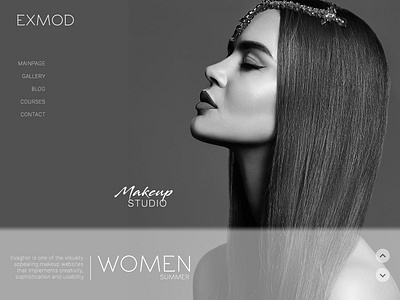 MAKEUP: Artist @photoshop design desktop homepage logo mainpage makeup studio typography ui ux web website
