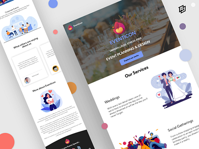 Eventicon graphic design website design