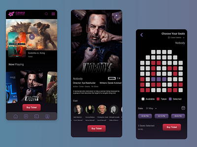 Movie Booking App - Cavea Cinemas Redesign