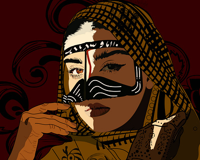 Arabian women arabian arabic ilustrator vector