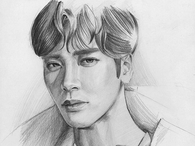 Jackson Wang illustration portfolio portrait traditional art