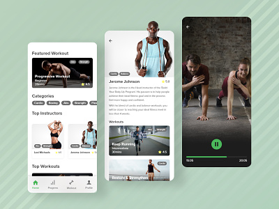 Fitness App adobe xd app appdesign design exercise fitness fitness app gym app mobile app mobile design personal trainer sport ui user interface ux workout workouts