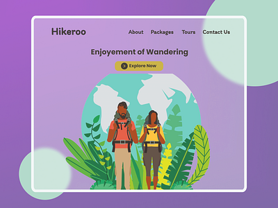 Hikeroo design flat minimal ui web