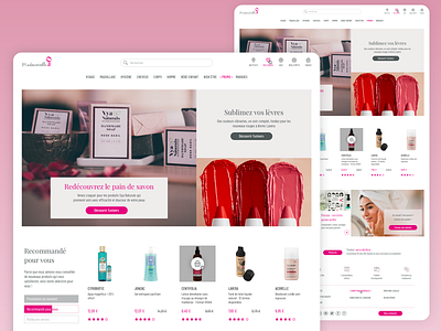 Mademoiselle Bio Redesign app cosmetics design e shop landing page light redesign redesign concept ui ux web website