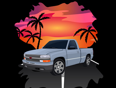 Cartoon Chevy truck vector auto car cartoon chevy motor pickup truck vector