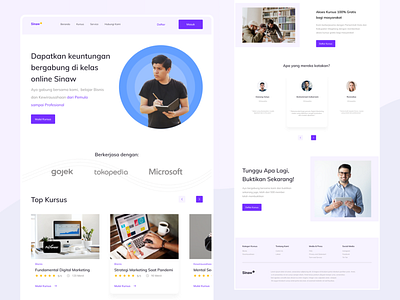landing Page for Online Courses course course hero e learning landing design landing page online online courses ui uiux web web design website design
