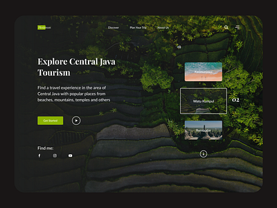 Landing page website for travel tourism in Central Java Indonesi