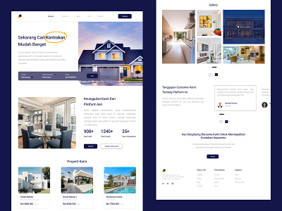 Kontrakan- Landing page website Rent Homes