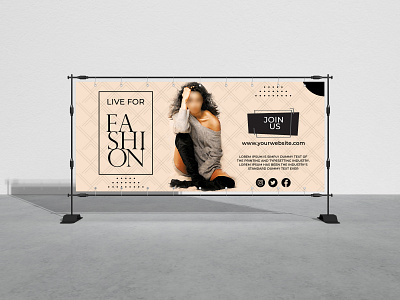 Live For Fashion Banner Design