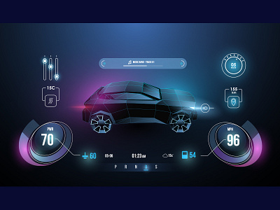Car Interface, Daily UI 034 #DailyUI design illustration photoshop ui ux