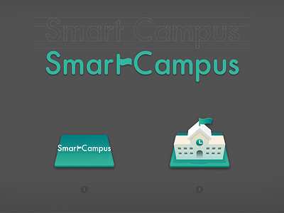 Smart campus icon art design icon ue ui