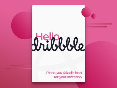 Welcome to Dribbble! aesthetic card color colour debut debutshot design gradient playfull shot simple welcome