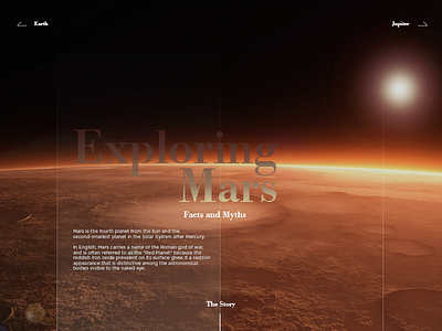 Planet Mars dark design desktop galaxy interface planet ui ux