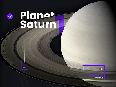 Planet Saturn dark design desktop galaxy interface mircosite planet ui ux