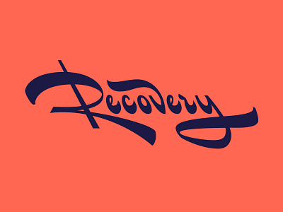 Recovery Lettering lettering ligature recovery script sketch type typography