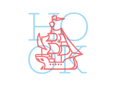 Hook hook illustration line pirate ship type vector